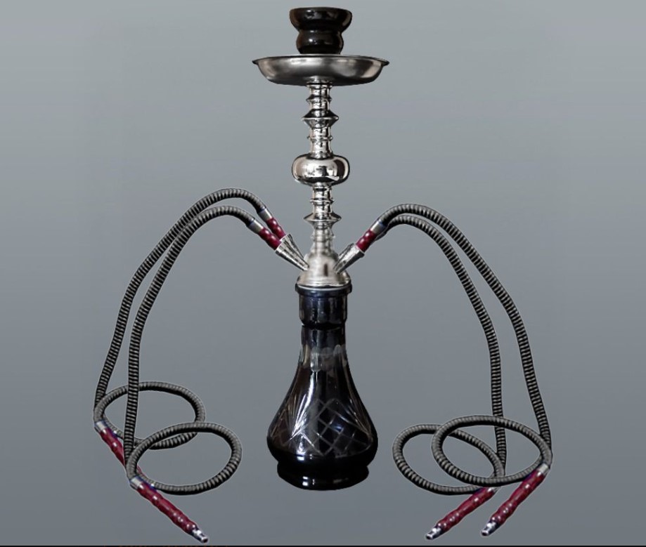 Hookah fekete vízipipa 4 csöves 46 cm